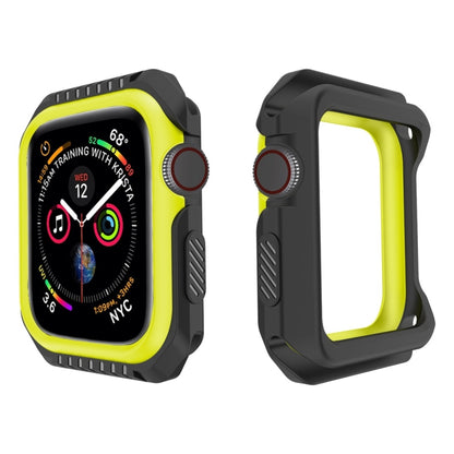 Smart Watch Shockproof Two Color Protective Case for Apple Watch Series 3 38mm(Black Yellow) - Watch Cases by buy2fix | Online Shopping UK | buy2fix