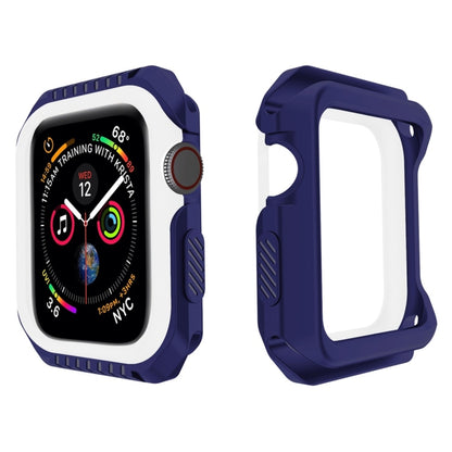 Smart Watch Shockproof Two Color Protective Case for Apple Watch Series 3 42mm(White Blue) - Watch Cases by buy2fix | Online Shopping UK | buy2fix