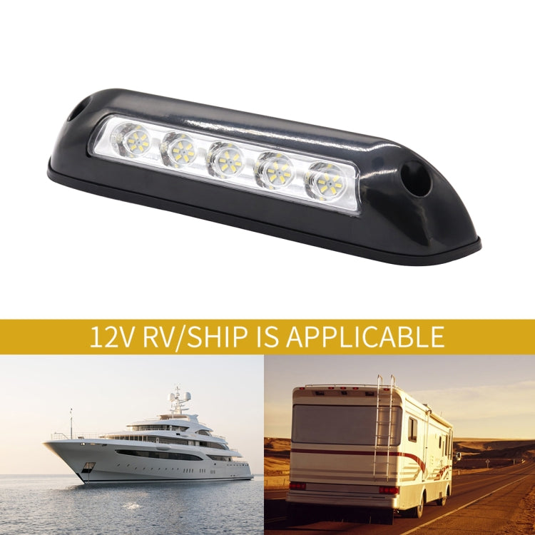 DC 12V 2.6W 6000K IP67 Marine RV Waterproof LED Stair Deck Dome Light Ceiling  Lamp, Black Shell and Rubber Base - Marine Accessories & Parts by buy2fix | Online Shopping UK | buy2fix