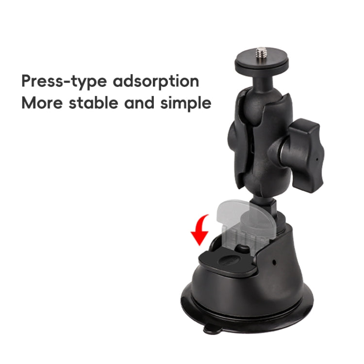 1/4 inch Screw Dual-Leg  Suction Cup Mount and 2 x Single-leg Car Suction Cup Mount Crab Clamps Set (Black) - Bicycle Handlebar Mount by buy2fix | Online Shopping UK | buy2fix