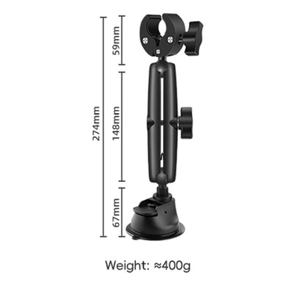 Single-leg Car Suction Cup Mount Crab Clamps (Black) - Bicycle Handlebar Mount by buy2fix | Online Shopping UK | buy2fix