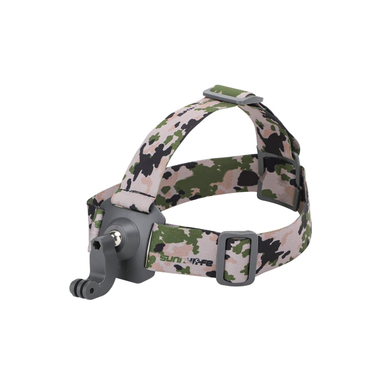 Sunnylife TD672 360 Rotation Adjustable Head Strap Vlog POV Mount Belt for GoPro, Insta360, DJI Osmo Action and Other Action Cameras (Camouflage) - Head Belt by Sunnylife | Online Shopping UK | buy2fix