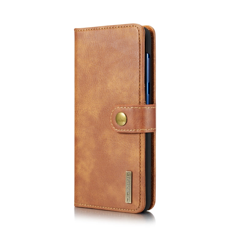 DG.MING Crazy Horse Texture Flip Detachable Magnetic Leather Case with Holder & Card Slots & Wallet for Galaxy A70(Brown) - Galaxy Phone Cases by DG.MING | Online Shopping UK | buy2fix