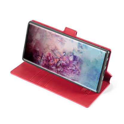 DG.MING Retro Oil Side Horizontal Flip Case with Holder & Card Slots & Wallet for Galaxy Note 10+(Red) - Galaxy Phone Cases by DG.MING | Online Shopping UK | buy2fix