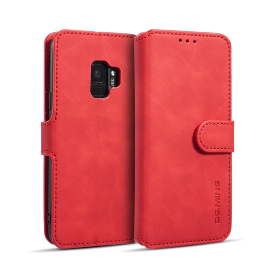 DG.MING Retro Oil Side Horizontal Flip Case with Holder & Card Slots & Wallet for Galaxy S9(Red) - Galaxy Phone Cases by DG.MING | Online Shopping UK | buy2fix