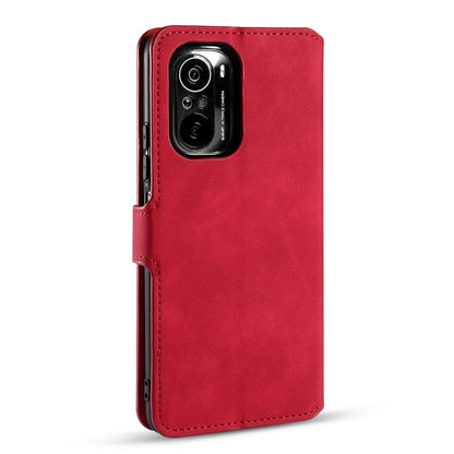 For Xiaomi Redmi K40 DG.MING Retro Oil Side Horizontal Flip Leather Case with Holder & Card Slots & Wallet(Red) - Xiaomi Cases by DG.MING | Online Shopping UK | buy2fix