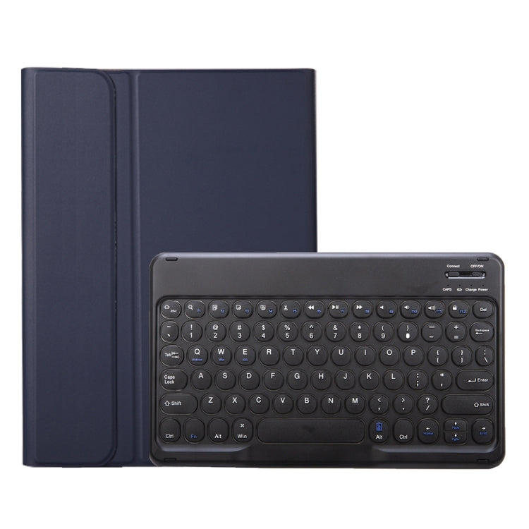 YA610B Detachable Lambskin Texture Round Keycap Bluetooth Keyboard Leather Tablet Case with Pen Slot & Stand For Samsung Galaxy Tab S6 Lite 10.4 P610 & P615 (2020)(Dark Blue) - Samsung Keyboard by buy2fix | Online Shopping UK | buy2fix