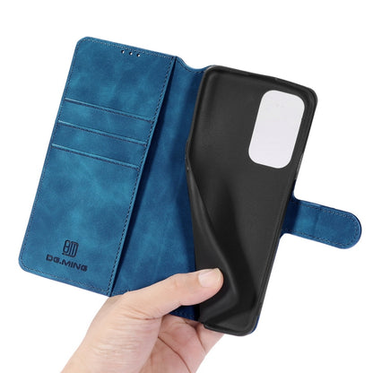 For OnePlus 9 DG.MING Retro Oil Side Horizontal Flip Leather Case with Holder & Card Slots & Wallet(Blue) - OnePlus Cases by DG.MING | Online Shopping UK | buy2fix