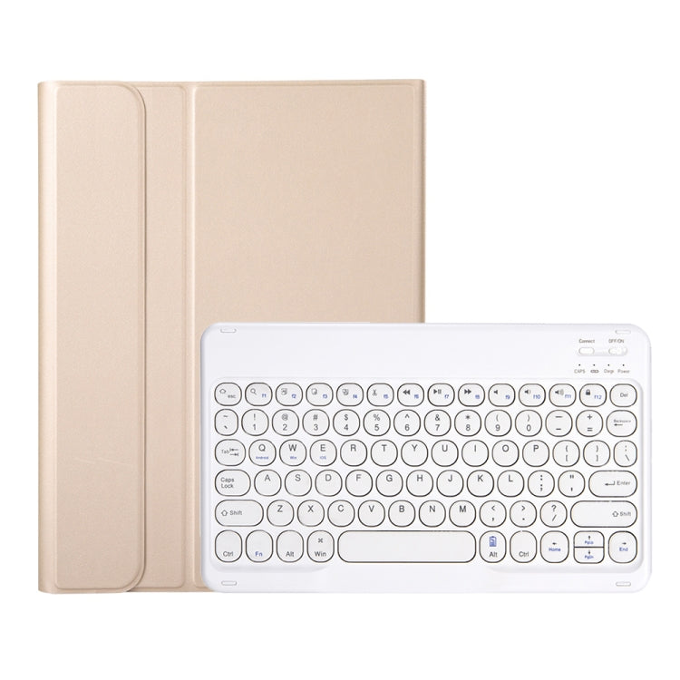 YA11B 2021 Detachable Lambskin Texture Round Keycap Bluetooth Keyboard Leather Tablet Case with Pen Slot & Stand For iPad Pro 11 (2021)(Gold) - For iPad Pro by buy2fix | Online Shopping UK | buy2fix