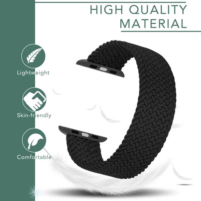 Metal Head Braided Nylon Solid Color Watch Band For Apple Watch Ultra 49mm&Watch Ultra 2 49mm / Series 9&8&7 45mm / SE 3&SE 2&6&SE&5&4 44mm / 3&2&1 42mm, Size:L 165mm(Dark Olive Green) - Watch Bands by buy2fix | Online Shopping UK | buy2fix