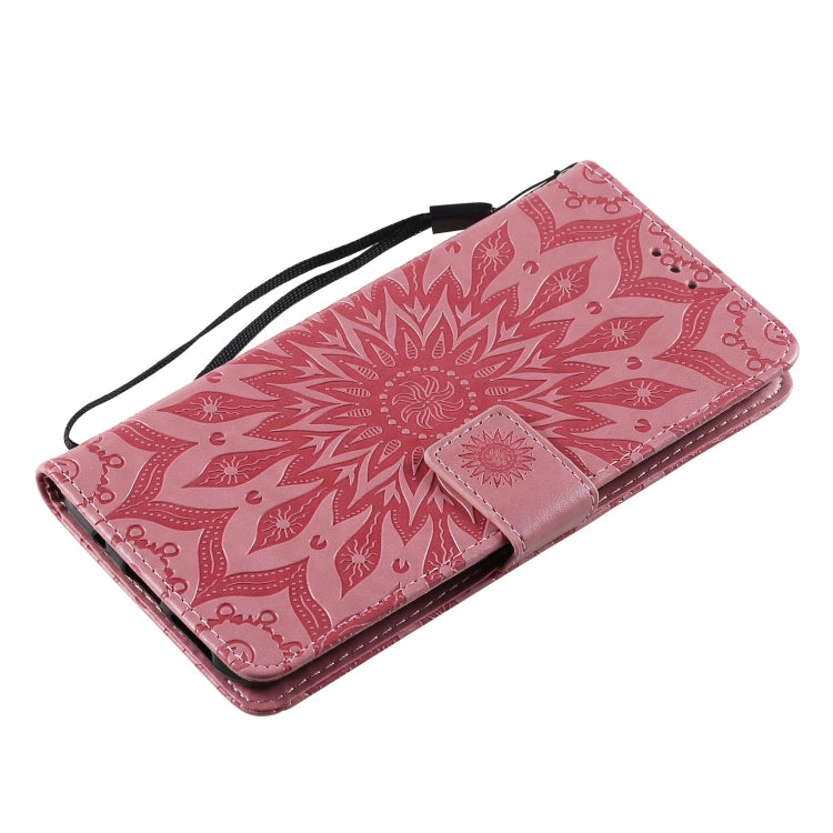 For Nokia 6.3 / G20 / G10 Sun Embossing Pattern Horizontal Flip Leather Case with Card Slot & Holder & Wallet & Lanyard(Pink) - Nokia Cases by buy2fix | Online Shopping UK | buy2fix