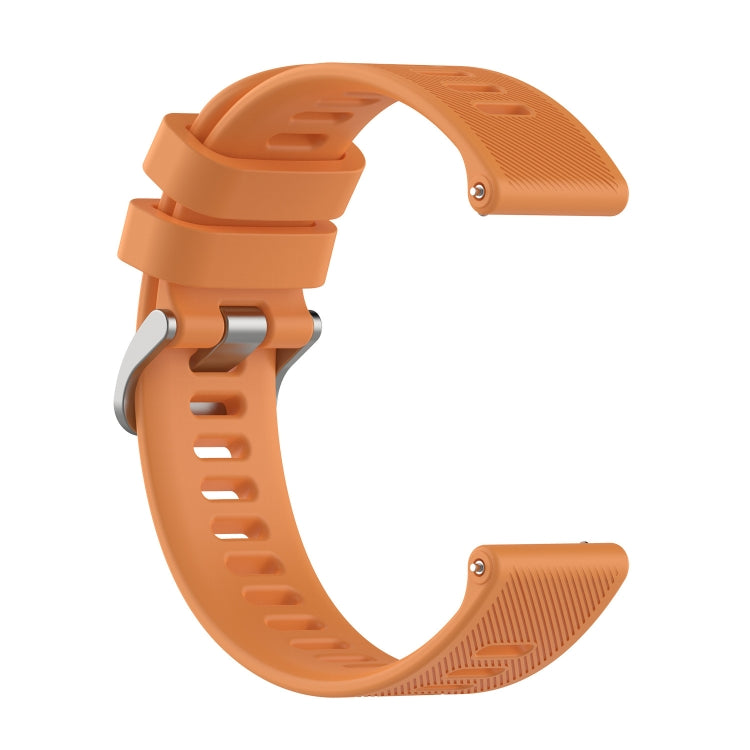 For Garmin Forerunner 158 / 55 Twill Silicone Watch Band(Orange) - Watch Bands by buy2fix | Online Shopping UK | buy2fix