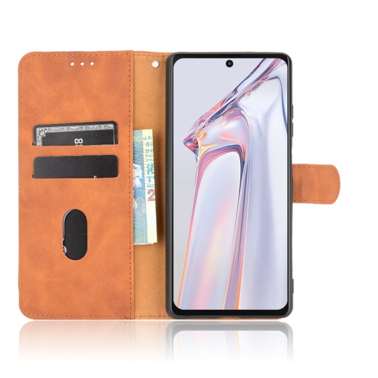 For Blackview A100 Solid Color Skin Feel Magnetic Buckle Horizontal Flip Calf Texture PU Leather Case with Holder & Card Slots & Wallet(Brown) - More Brand by buy2fix | Online Shopping UK | buy2fix