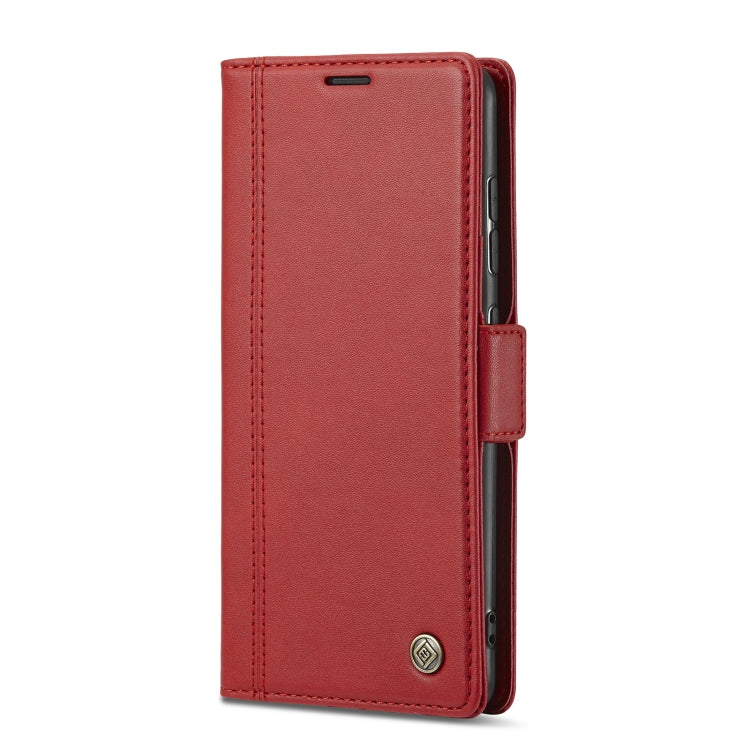 For Samsung Galaxy A52 5G / 4G LC.IMEEKE Magnetic Buckle PU + TPU Horizontal Flip Leather Case with Holder & Card Slots & Wallet(Red) - Galaxy Phone Cases by LC.IMEEKE | Online Shopping UK | buy2fix