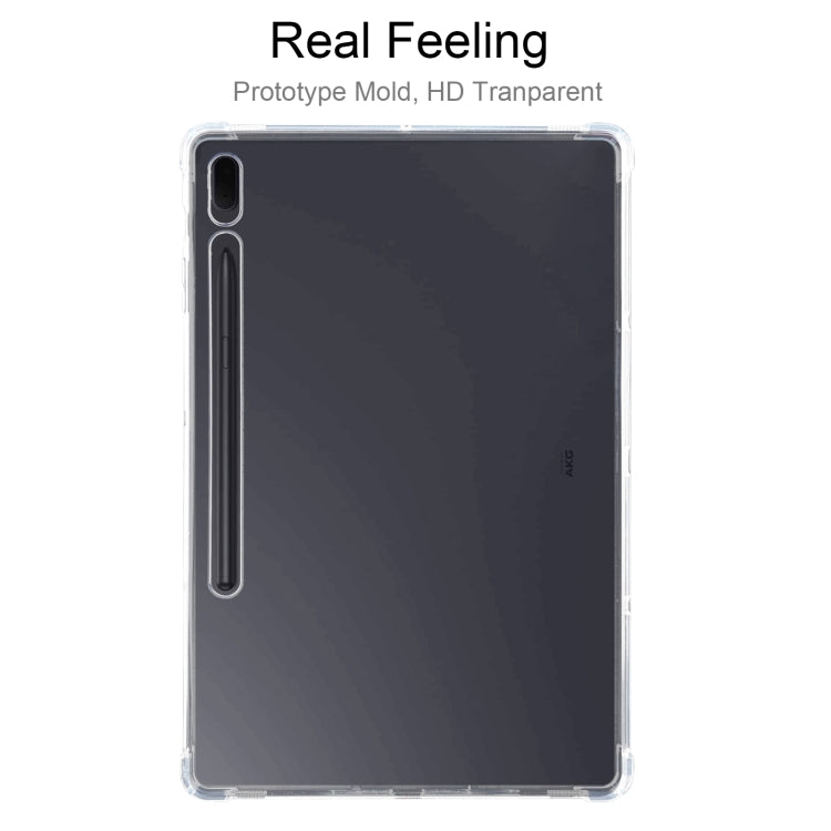 For Samsung Galaxy Tab S8 / Galaxy Tab S7 T870/T875 3mm Four-corner Shockproof Transparent TPU Case(Transparent) - Galaxy Tab S8 Cases by buy2fix | Online Shopping UK | buy2fix