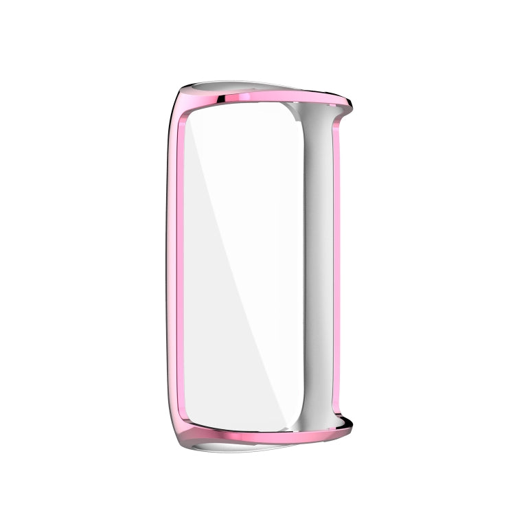 For Fitbit Luxe Full Coverage TPU Electroplating Protective Case Cover(Pink) - Watch Cases by buy2fix | Online Shopping UK | buy2fix