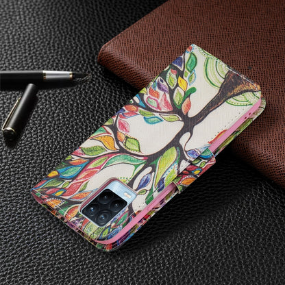 For OPPO Realme 8 / Realme 8 Pro Colored Drawing Pattern Horizontal Flip Leather Case with Holder & Card Slots & Wallet(Tree Life) - Realme Cases by buy2fix | Online Shopping UK | buy2fix