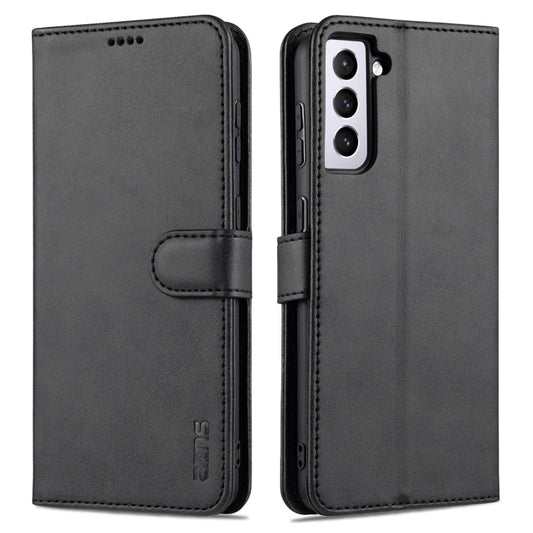 For Samsung Galaxy S21 FE 5G AZNS Skin Feel Calf Texture Horizontal Flip Leather Case with Card Slots & Holder & Wallet(Black) - Galaxy Phone Cases by AZNS | Online Shopping UK | buy2fix