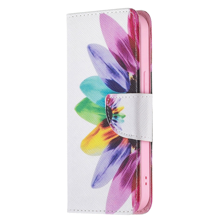 For iPhone 13 Colored Drawing Pattern Horizontal Flip Leather Case with Holder & Card Slots & Wallet(Sunflower) - iPhone 13 Cases by buy2fix | Online Shopping UK | buy2fix