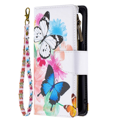 For OPPO Reno5 5G Colored Drawing Pattern Zipper Horizontal Flip Leather Case with Holder & Card Slots & Wallet(Two Butterflies) - OPPO Cases by buy2fix | Online Shopping UK | buy2fix