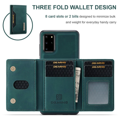 For Samsung Galaxy S20+ DG.MING M2 Series 3-Fold Multi Card Bag Back Cover Shockproof Case with Wallet & Holder Function(Green) - Galaxy Phone Cases by DG.MING | Online Shopping UK | buy2fix