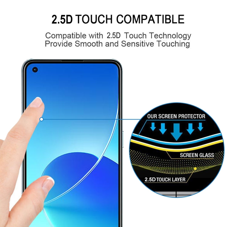 For OPPO Reno6 4G / Reno6 Z Full Glue Full Cover Screen Protector Tempered Glass Film - OPPO Tempered Glass by buy2fix | Online Shopping UK | buy2fix