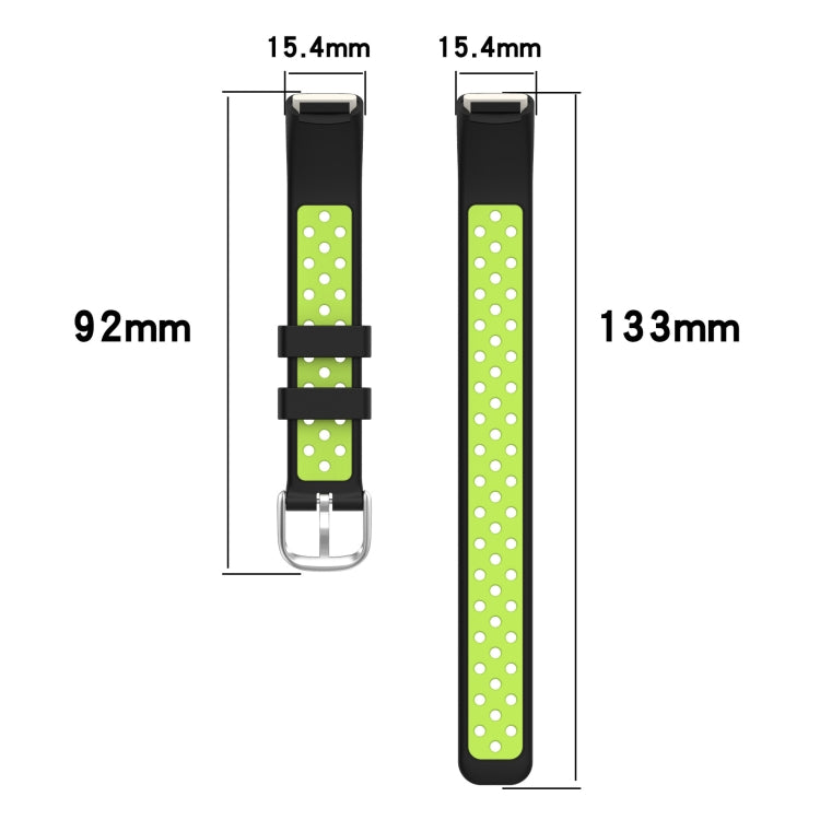 For Fitbit Luxe Two-color Silicone Watch Band(Olive Green Black) - Watch Bands by buy2fix | Online Shopping UK | buy2fix