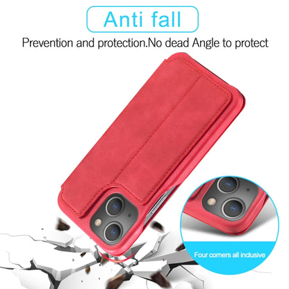 For iPhone 13 LC.IMEEKE Hon Ancient Series Horizontal Flip Leather Case with Holder & Card Slot(Red) - iPhone 13 Cases by LC.IMEEKE | Online Shopping UK | buy2fix