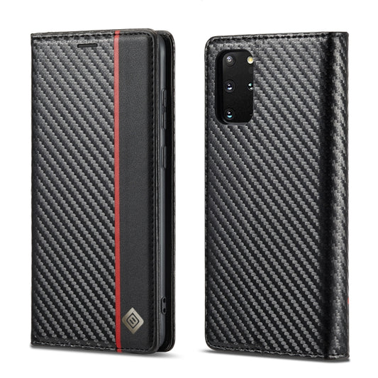 LC.IMEEKE Carbon Fiber PU + TPU Horizontal Flip Leather Case with Holder & Card Slot & Wallet For Samsung Galaxy S20 FE(Vertical Black) - Galaxy S20 FE Cases by LC.IMEEKE | Online Shopping UK | buy2fix