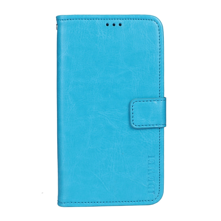 idewei Crazy Horse Texture Horizontal Flip Leather Case with Holder & Card Slots & Wallet For Huawei P50 Pro(Sky Blue) - Huawei Cases by idewei | Online Shopping UK | buy2fix