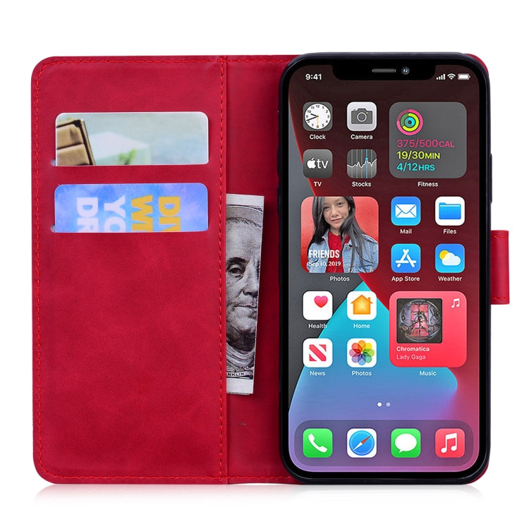 For iPhone 13 Pro Tiger Embossing Pattern Horizontal Flip Leather Case with Holder & Card Slots & Wallet (Red) - iPhone 13 Pro Cases by buy2fix | Online Shopping UK | buy2fix