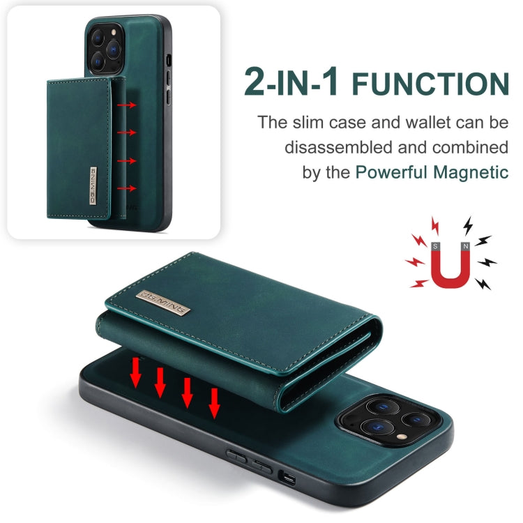 For iPhone 13 Pro DG.MING M1 Series 3-Fold Multi Card Wallet Shockproof Case with Holder Function (Green) - iPhone 13 Pro Cases by DG.MING | Online Shopping UK | buy2fix