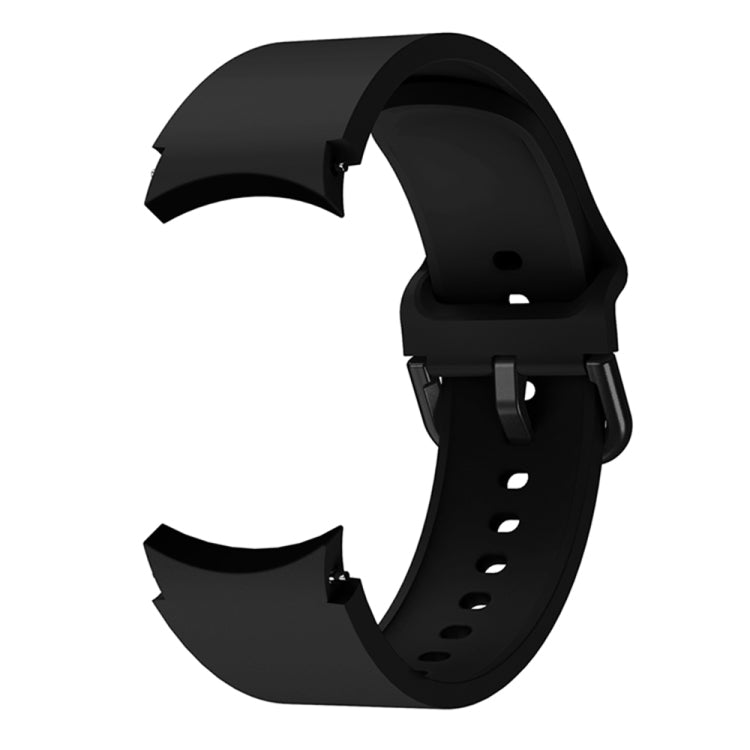 For Samsung Galaxy Watch4 40mm Universal Silicone Colorful Buckle Watch Band(Black) - Watch Bands by buy2fix | Online Shopping UK | buy2fix