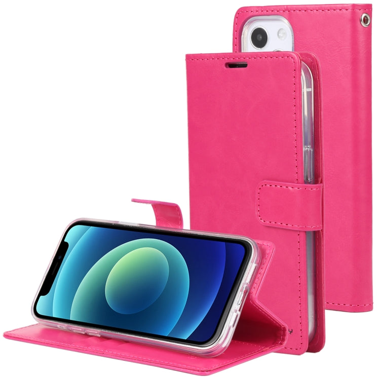 For iPhone 13 mini GOOSPERY BLUE MOON Crazy Horse Texture Horizontal Flip Leather Case with Holder & Card Slot & Wallet (Rose Red) - iPhone 13 mini Cases by GOOSPERY | Online Shopping UK | buy2fix