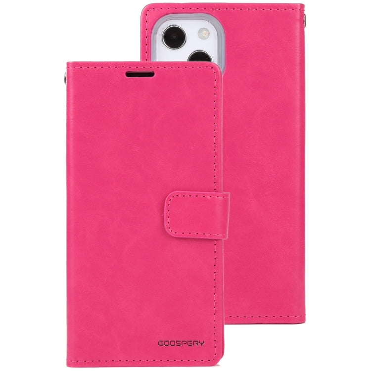 For iPhone 13 mini GOOSPERY BLUE MOON Crazy Horse Texture Horizontal Flip Leather Case with Holder & Card Slot & Wallet (Rose Red) - iPhone 13 mini Cases by GOOSPERY | Online Shopping UK | buy2fix