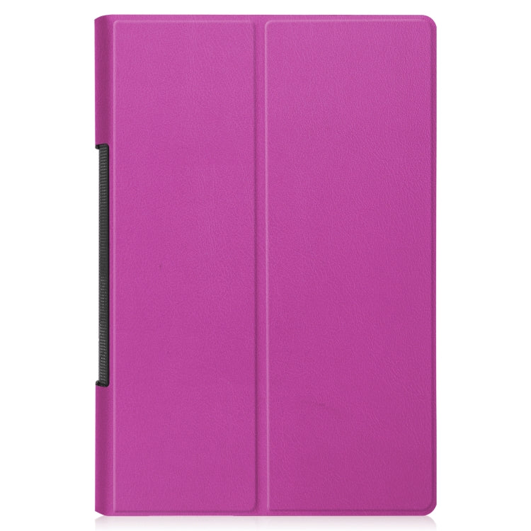 For Lenovo Yoga Tab 11 / YT-J706X Custer Texture Horizontal Flip PU Leather Case with Holder & Sleep / Wake-up Function(Purple) - Lenovo by buy2fix | Online Shopping UK | buy2fix