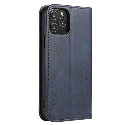 For iPhone 13 Calf Texture Magnetic Horizontal Flip Leather Case with Holder & Card Slots & Wallet(Blue) - iPhone 13 Cases by buy2fix | Online Shopping UK | buy2fix