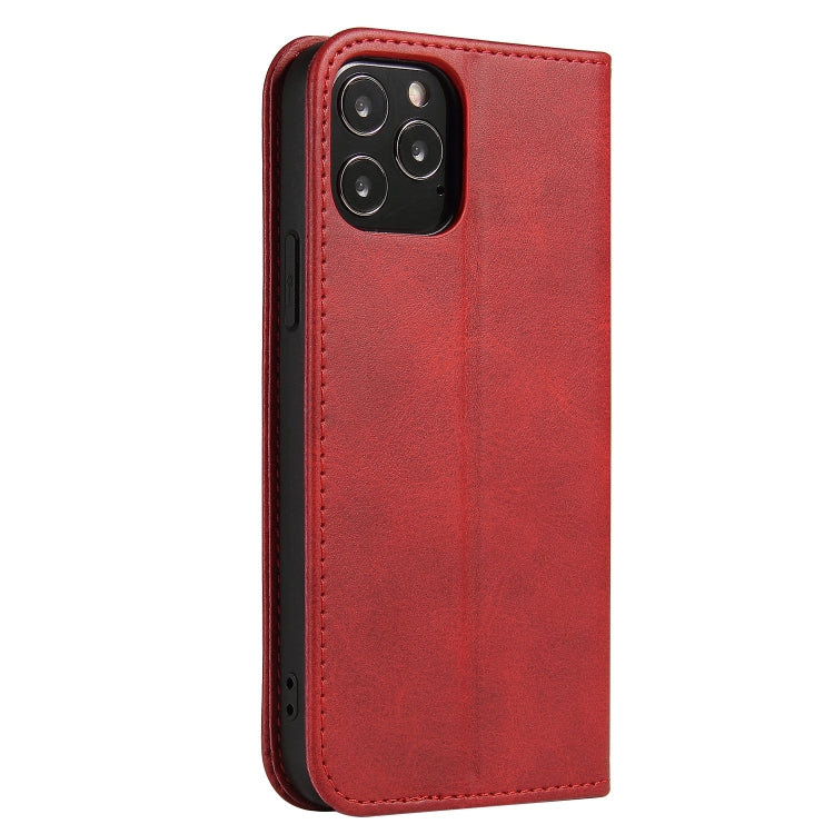 For iPhone 13 Pro Max Calf Texture Magnetic Horizontal Flip Leather Case with Holder & Card Slots & Wallet (Red) - iPhone 13 Pro Max Cases by buy2fix | Online Shopping UK | buy2fix