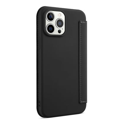 For iPhone 13 Pro Skin Feel Horizontal Flip PU Leather Case with Holder & Card Slot (Black) - iPhone 13 Pro Cases by buy2fix | Online Shopping UK | buy2fix