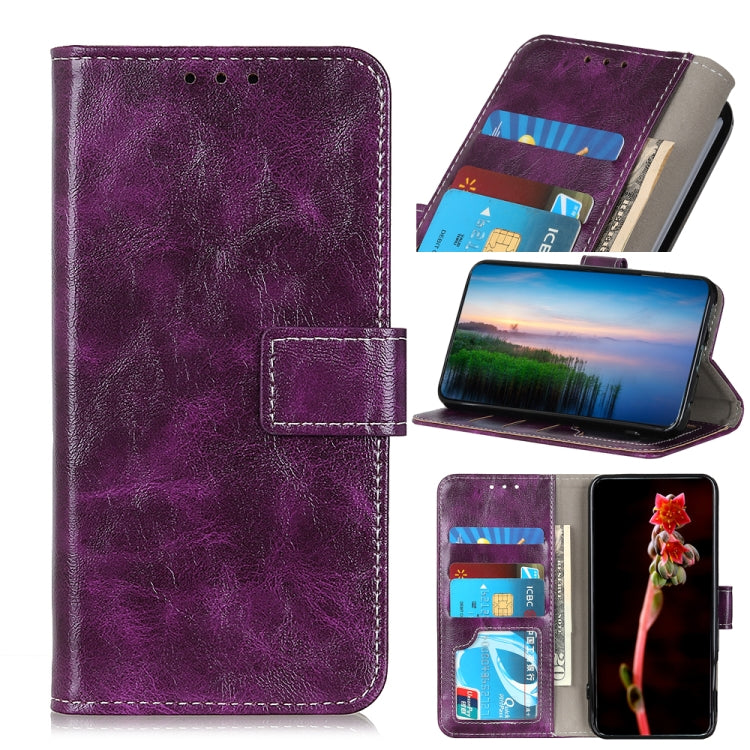 For Xiaomi Mi 11T / 11T Pro Retro Crazy Horse Texture Horizontal Flip Leather Case with Holder & Card Slots & Photo Frame & Wallet(Purple) - Xiaomi Cases by buy2fix | Online Shopping UK | buy2fix