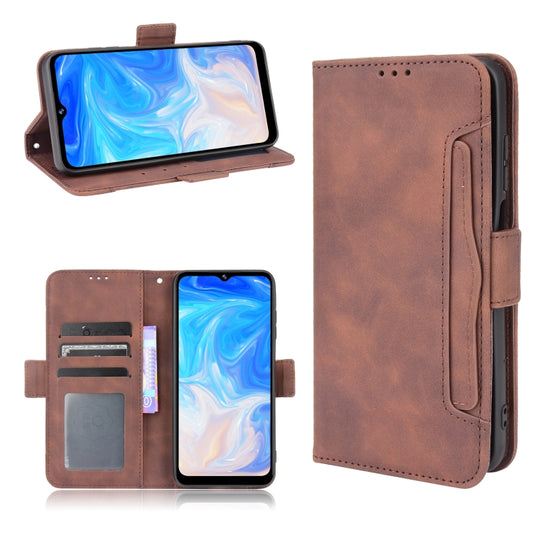 For Doogee N40 Pro Skin Feel Calf Pattern Horizontal Flip Leather Case with Holder & Card Slots & Photo Frame(Brown) - More Brand by buy2fix | Online Shopping UK | buy2fix