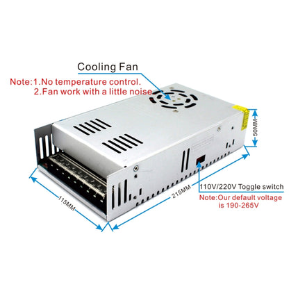 S-360-48 DC48V 7.5A 360W Light Bar Regulated Switching Power Supply LED Transformer, Size: 215 x 115 x 50mm - Power Supplies by buy2fix | Online Shopping UK | buy2fix