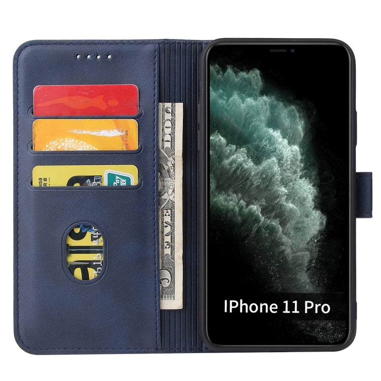 Calf Texture Buckle Horizontal Flip Leather Case with Holder & Card Slots & Wallet For iPhone 11 Pro(Blue) - iPhone 11 Pro Cases by buy2fix | Online Shopping UK | buy2fix