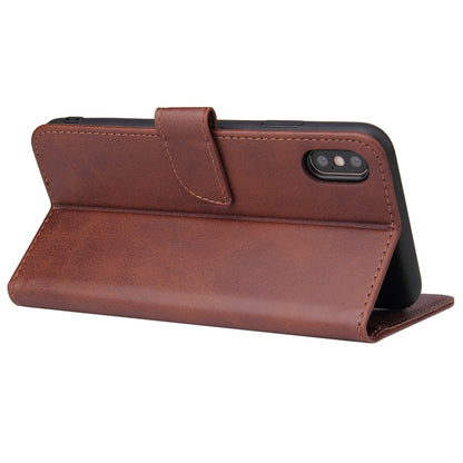 For iPhone X / XS Calf Texture Buckle Horizontal Flip Leather Case with Holder & Card Slots & Wallet(Brown) - More iPhone Cases by buy2fix | Online Shopping UK | buy2fix