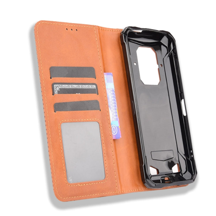 For Doogee S86 / S86 Pro Magnetic Buckle Retro Pattern Horizontal Flip Leather Case with Holder & Card Slot & Wallet(Brown) - More Brand by buy2fix | Online Shopping UK | buy2fix