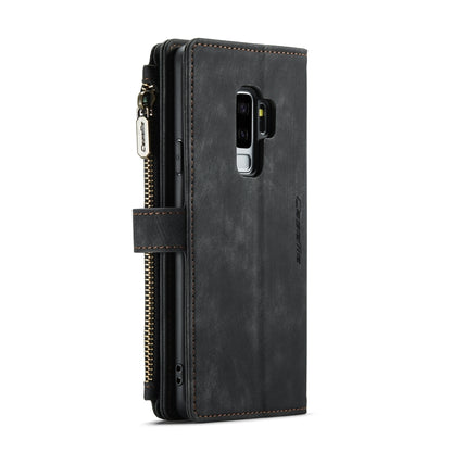 For Samsung Galaxy S9+ CaseMe-C30 PU + TPU Multifunctional Horizontal Flip Leather Case with Holder & Card Slot & Wallet & Zipper Pocket(Black) - Galaxy Phone Cases by CaseMe | Online Shopping UK | buy2fix