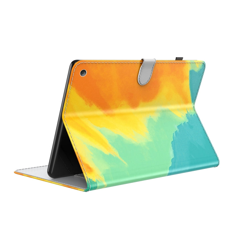 For Amazon Fire HD 8 2020 Watercolor Pattern Skin Feel Magnetic Horizontal Flip PU Leather Case with Holder & Card Slots & Photo Frame & Sleep / Wake-up Function(Autumn Leaves) - Amazon by buy2fix | Online Shopping UK | buy2fix