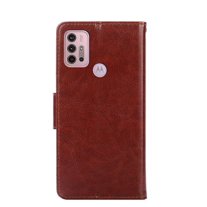 For Motorola Moto G30 Crystal Texture Horizontal Flip Leather Case with Holder & Card Slots & Wallet(Brown) - Motorola Cases by buy2fix | Online Shopping UK | buy2fix