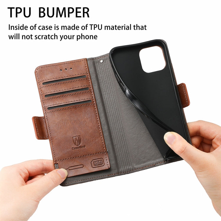 For Blackview A100 CaseNeo Business Splicing Dual Magnetic Buckle Horizontal Flip PU Leather Case with Holder & Card Slots & Wallet(Brown) - More Brand by buy2fix | Online Shopping UK | buy2fix