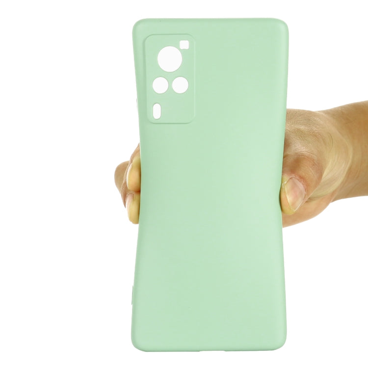 For vivo X60 Pro 5G Foreign Version Solid Color Liquid Silicone Shockproof Full Coverage Protective Case(Green) - vivo Cases by buy2fix | Online Shopping UK | buy2fix